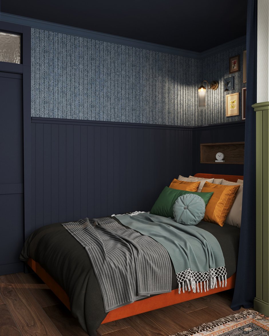 Фотография:  в стиле , Малогабаритная квартира, Квартира, Проект дня, Московская область, Кирпичный дом, 1 комната, до 40 метров, Анастасия Струве, современный с элементами классики и винтажа – фото на INMYROOM