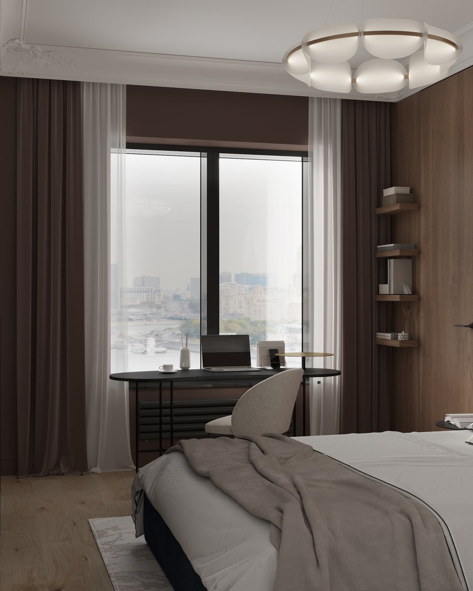 Фотография: Спальня в стиле Современный, Квартира, Проект дня, Москва, Монолитный дом, 2 комнаты, 40-60 метров, Project P, Анастасия Петухова – фото на INMYROOM