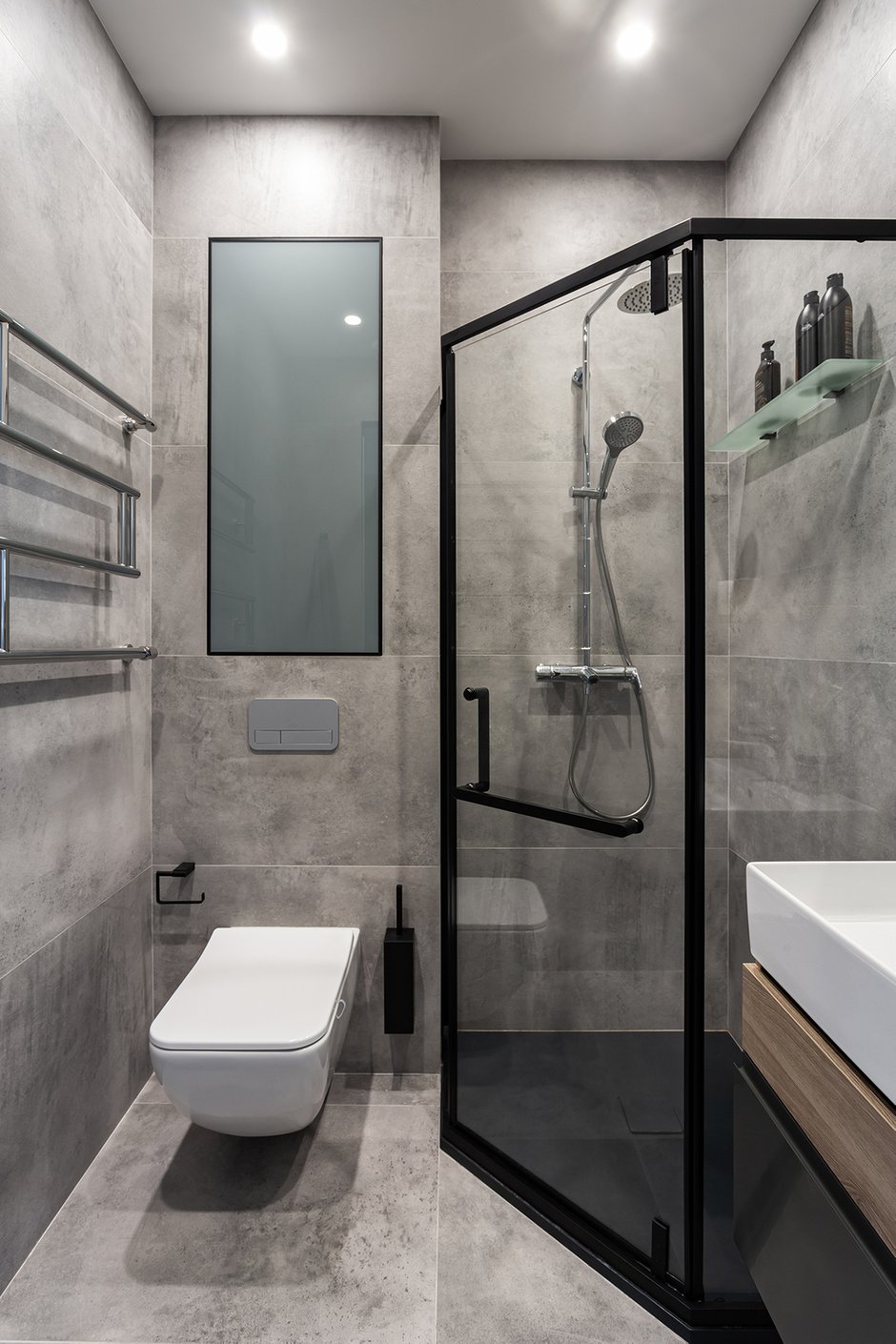 Фотография: Ванная в стиле Современный, Минимализм, Квартира, Проект недели, Москва, 3 комнаты, Более 90 метров, Светлана Гальченко – фото на INMYROOM