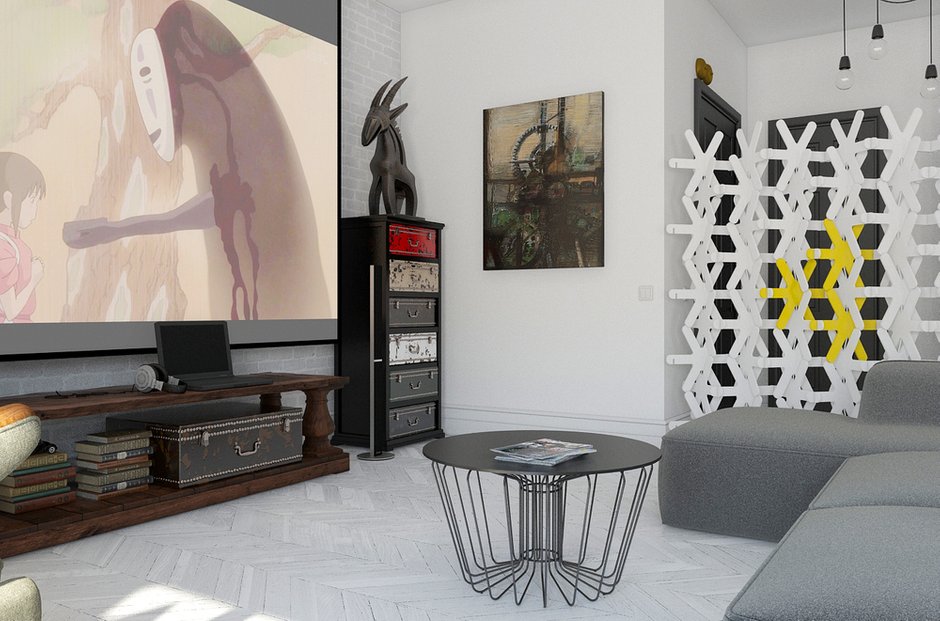 Фотография: Гостиная в стиле Хай-тек, Декор интерьера, Квартира, BoConcept, Eichholtz, Дома и квартиры, IKEA, Проект недели – фото на INMYROOM
