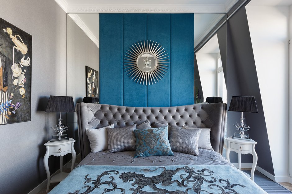 Фотография: Спальня в стиле Классический, Современный, Эклектика, Квартира, Проект дня, Санкт-Петербург, 2 комнаты, 60-90 метров, Инна Азорская – фото на INMYROOM