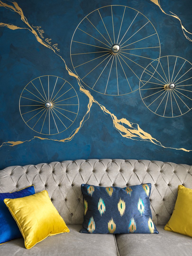 Фотография: Гостиная в стиле Эклектика, Классический, Современный, Квартира, Проект недели, Москва, Женя Жданова, Монолитный дом, 3 комнаты, Более 90 метров, ЖК «Мосфильмовский», #эксклюзивныепроекты – фото на INMYROOM