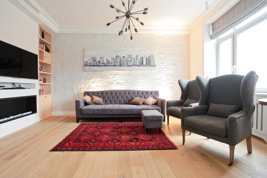 Фотография:  в стиле , Классический, Скандинавский, Квартира, Проект недели, Бежевый, Серый, ИКЕА, Екатерина Корчинова, Сталинка – фото на INMYROOM