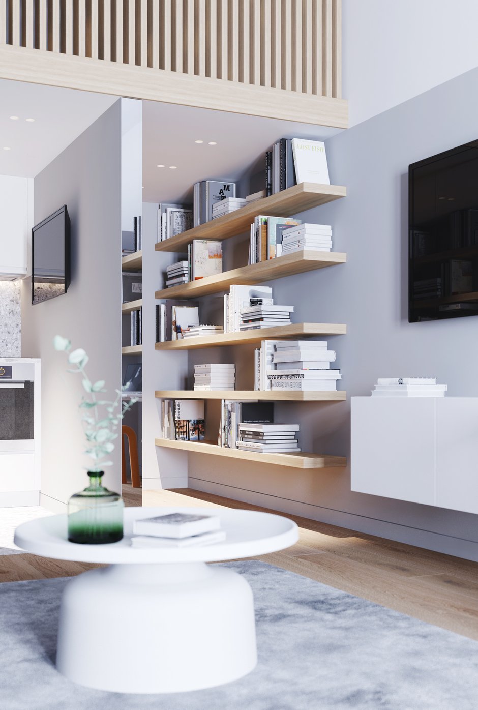 Фотография: Гостиная в стиле Современный, Квартира, Студия, Проект недели, Санкт-Петербург, до 40 метров, Bobo.space – фото на INMYROOM