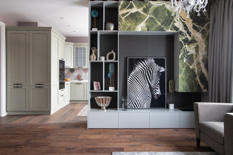 Фотография: Гостиная в стиле Современный, Прованс и Кантри, Квартира, Проект недели, Москва, 3 комнаты, Более 90 метров, Sella Interior and Design, Светлана Цисвилер – фото на INMYROOM