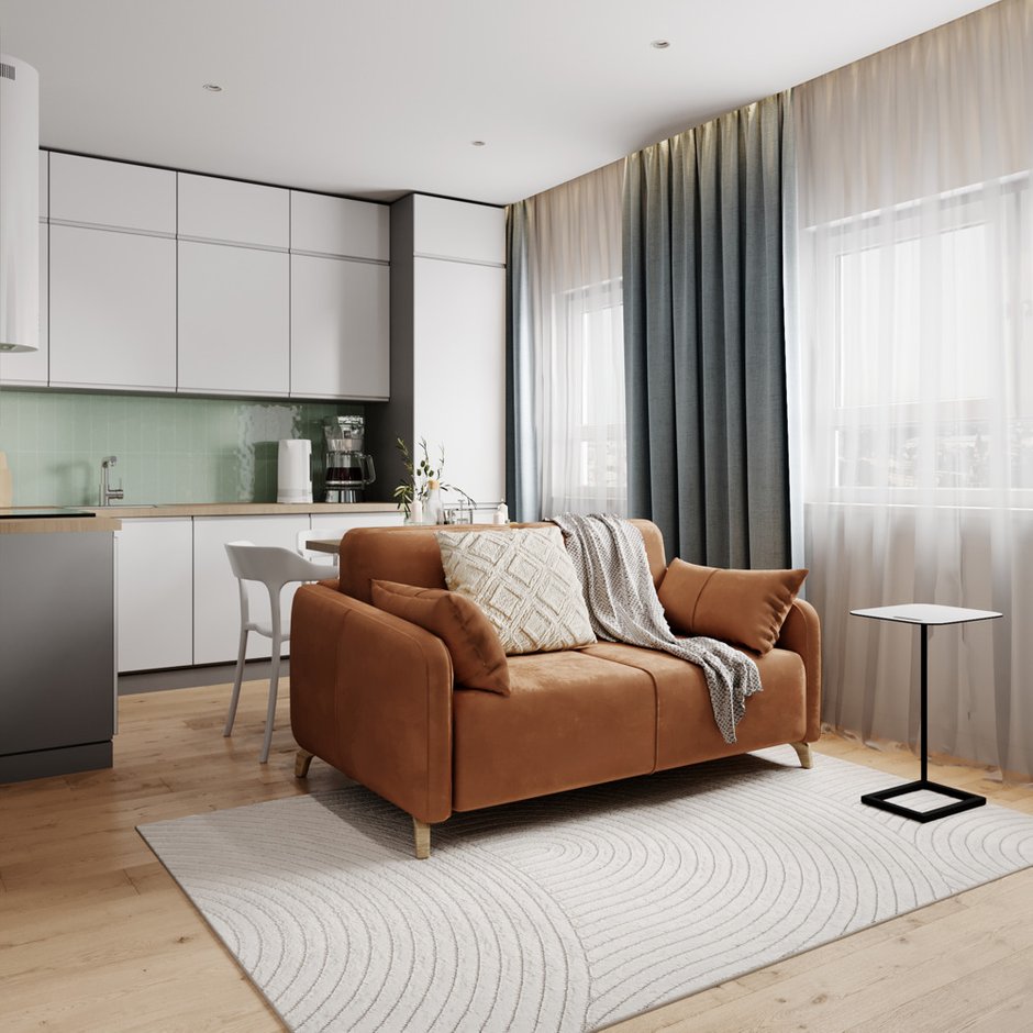Уютная двухкомнатная квартира 52 м² в современном стиле — INMYROOM