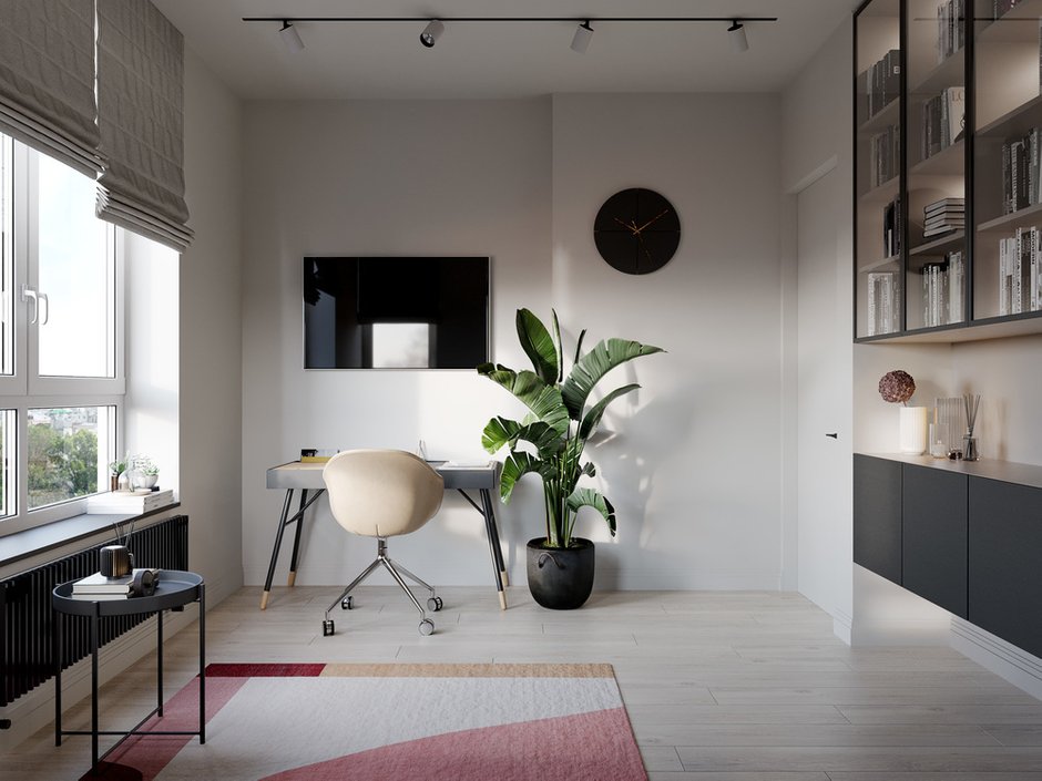 Фотография: Кабинет в стиле Современный, Квартира, Проект недели, Москва, 4 и больше, Более 90 метров, Ольга Литковская – фото на INMYROOM