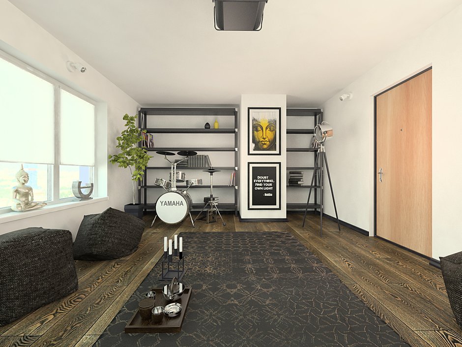 Фотография: Гостиная в стиле Лофт, Современный,  – фото на INMYROOM