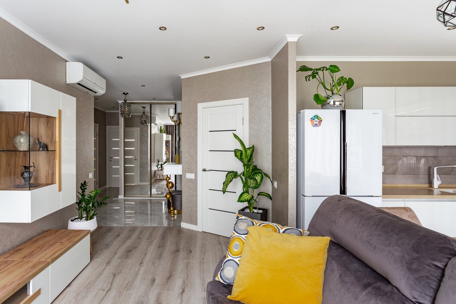 Фотография: Гостиная в стиле Современный, Квартира, Проект недели, Москва, 3 комнаты, 60-90 метров, Ирина Долганова – фото на INMYROOM