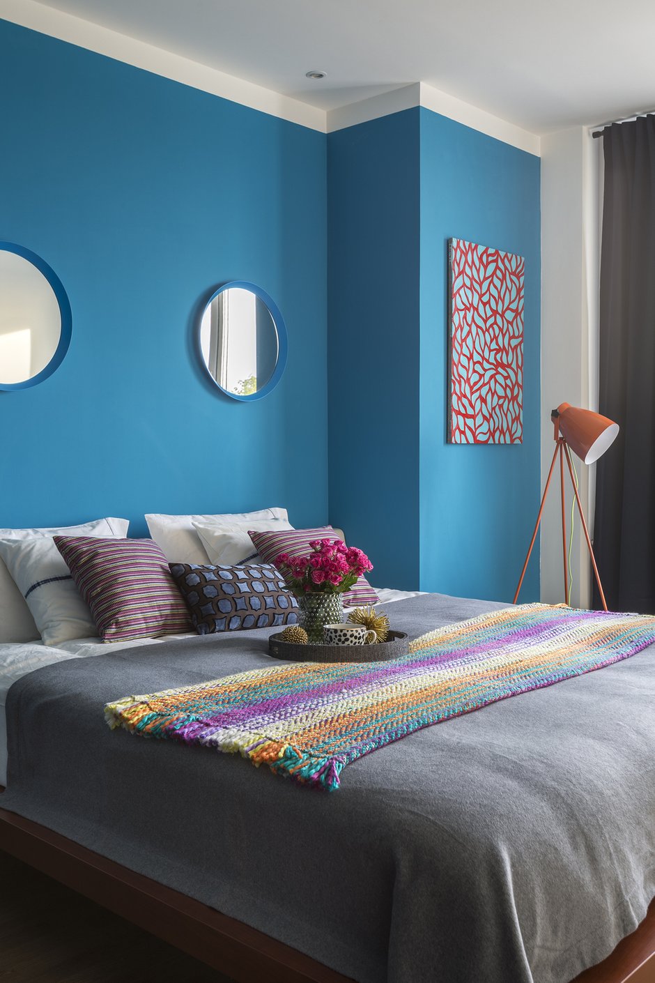 Фотография: Спальня в стиле Современный, Квартира, Проект недели, Москва, Ольга Черненко, Монолитный дом, 2 комнаты, 40-60 метров, 60-90 метров – фото на INMYROOM