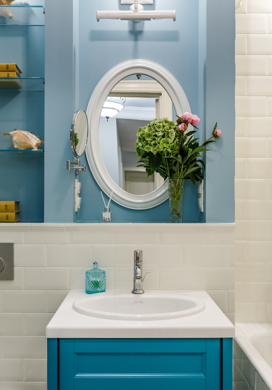 Фотография: Ванная в стиле Прованс и Кантри, Квартира, Проект дня, Москва, NW-Interior, Монолитный дом, 4 и больше, Более 90 метров – фото на INMYROOM