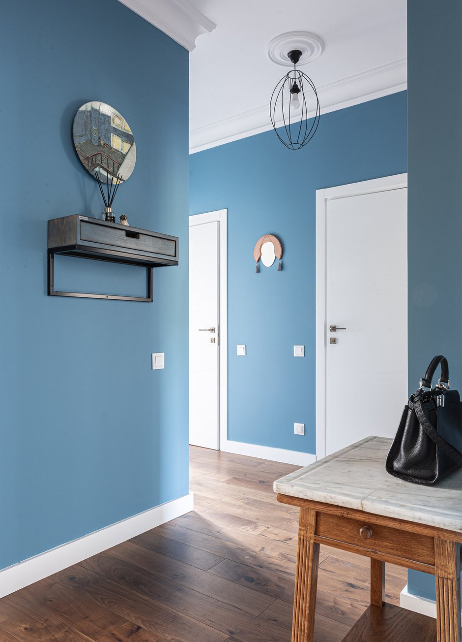 Фотография: Прихожая в стиле Скандинавский, Современный, Квартира, Проект дня, Москва, Сталинка, Кирпичный дом, 3 комнаты, 60-90 метров, эклектичный с элементами этники и современного дизайна, Екатерина Евтихиева – фото на INMYROOM