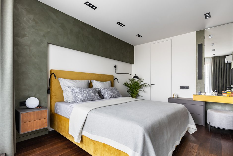 Фотография: Спальня в стиле Современный, Скандинавский, Квартира, Проект недели, Санкт-Петербург, 1 комната, 40-60 метров, Архитектура Интерьера – фото на INMYROOM