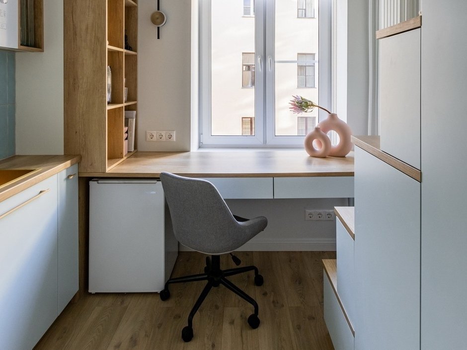 Фотография:  в стиле , Гид, до 40 метров, дизайн-проект, идеи для студии, дизайн в маленькой квартире – фото на INMYROOM