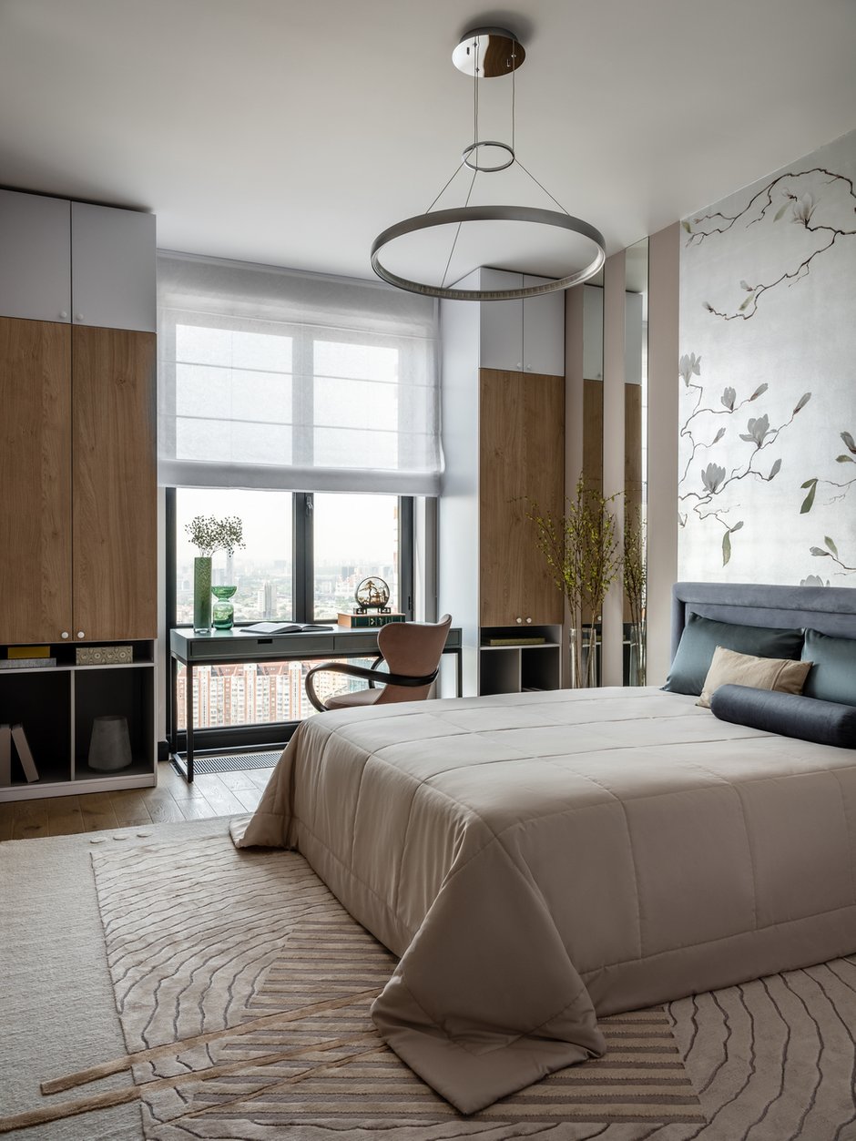 Фотография: Спальня в стиле Современный, Квартира, Проект дня, Москва, 2 комнаты, 60-90 метров, Елена Карасаева – фото на INMYROOM