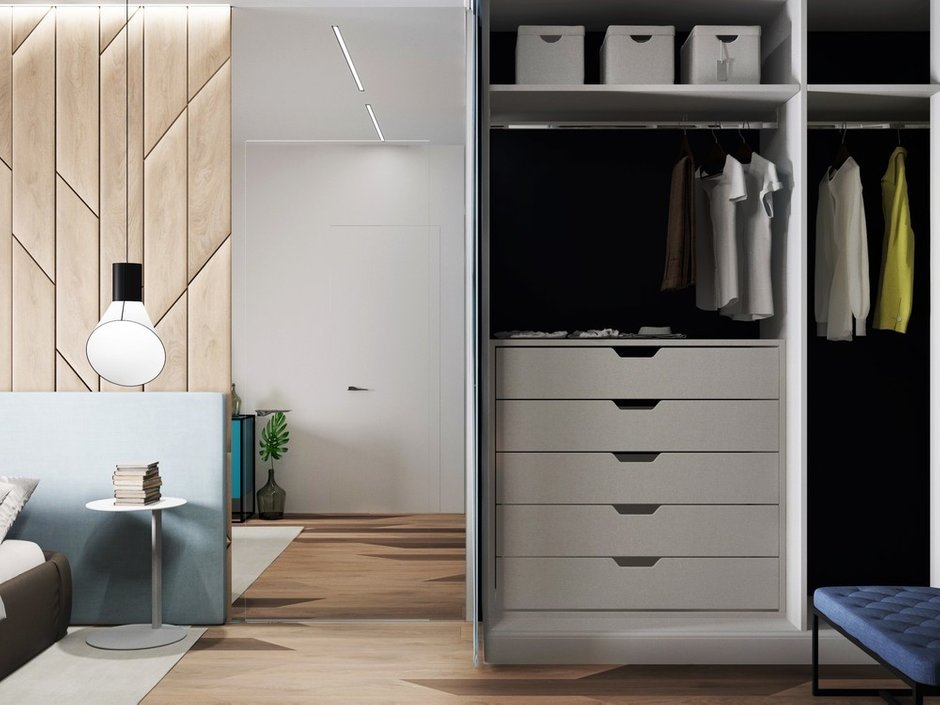 Фотография: Гардеробная в стиле Современный, Квартира, Проект дня, Красногорск, Виктория Золина, Zi-Design Interiors, 4 и больше, Более 90 метров, Катерина Старикова – фото на INMYROOM