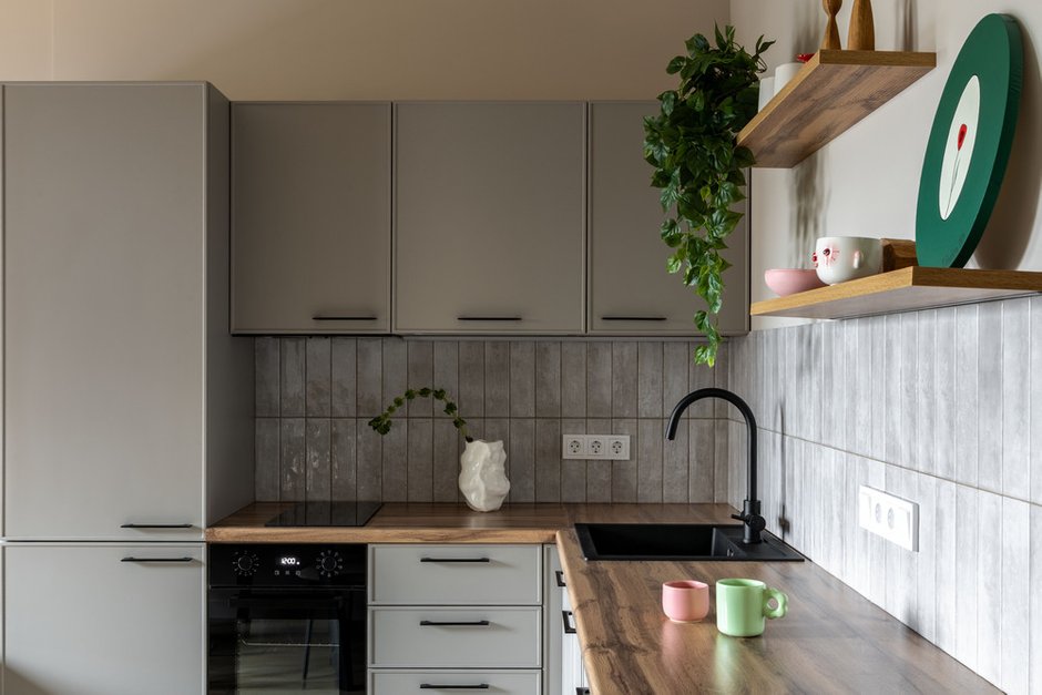 Фотография:  в стиле , Малогабаритная квартира, Квартира, Проект дня, Москва, 1 комната, 40-60 метров, Ирина Долганова, современный с элементами минимализма и скандинавского стиля – фото на INMYROOM