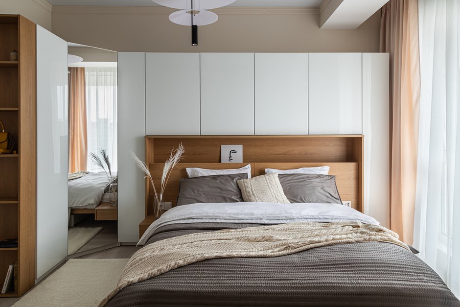 Фотография: Спальня в стиле Современный, Квартира, Проект недели, 3 комнаты, Алматы, Анна Аранович, Pinteriors – фото на INMYROOM
