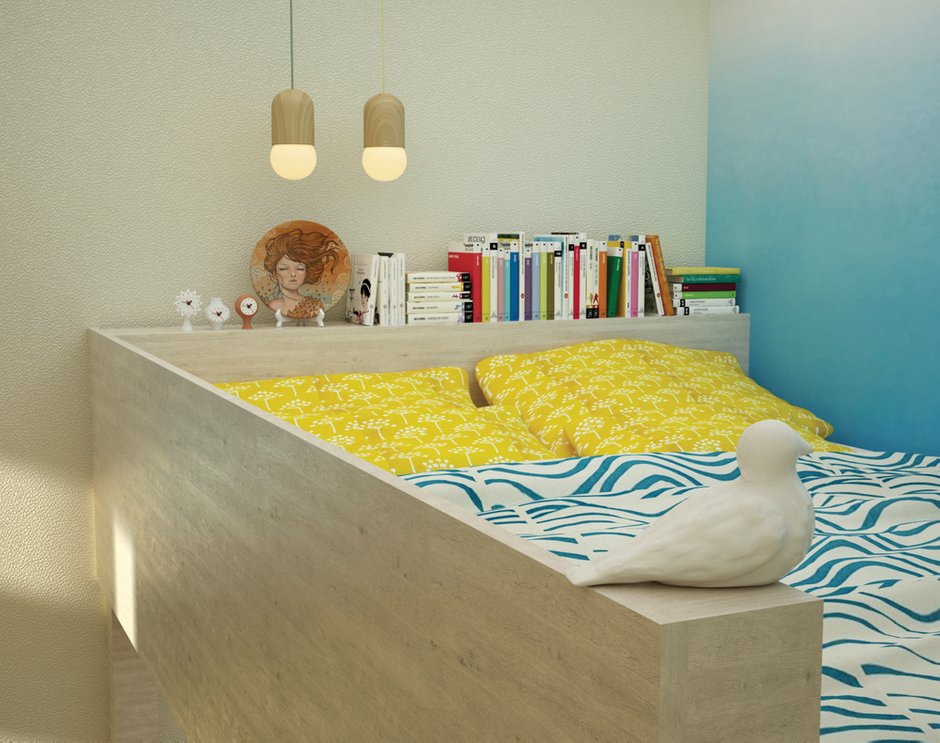 Фотография:  в стиле , Спальня, Скандинавский, Квартира, Проект недели, Москва, Ирина Севостьянова, Старый фонд, Кирпичный дом – фото на INMYROOM