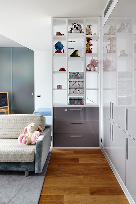 Фотография: Детская в стиле Современный, Квартира, Минимализм, Проект недели, Москва, новостройка, Антон Крылов, Монолитный дом, 3 комнаты, Более 90 метров – фото на INMYROOM