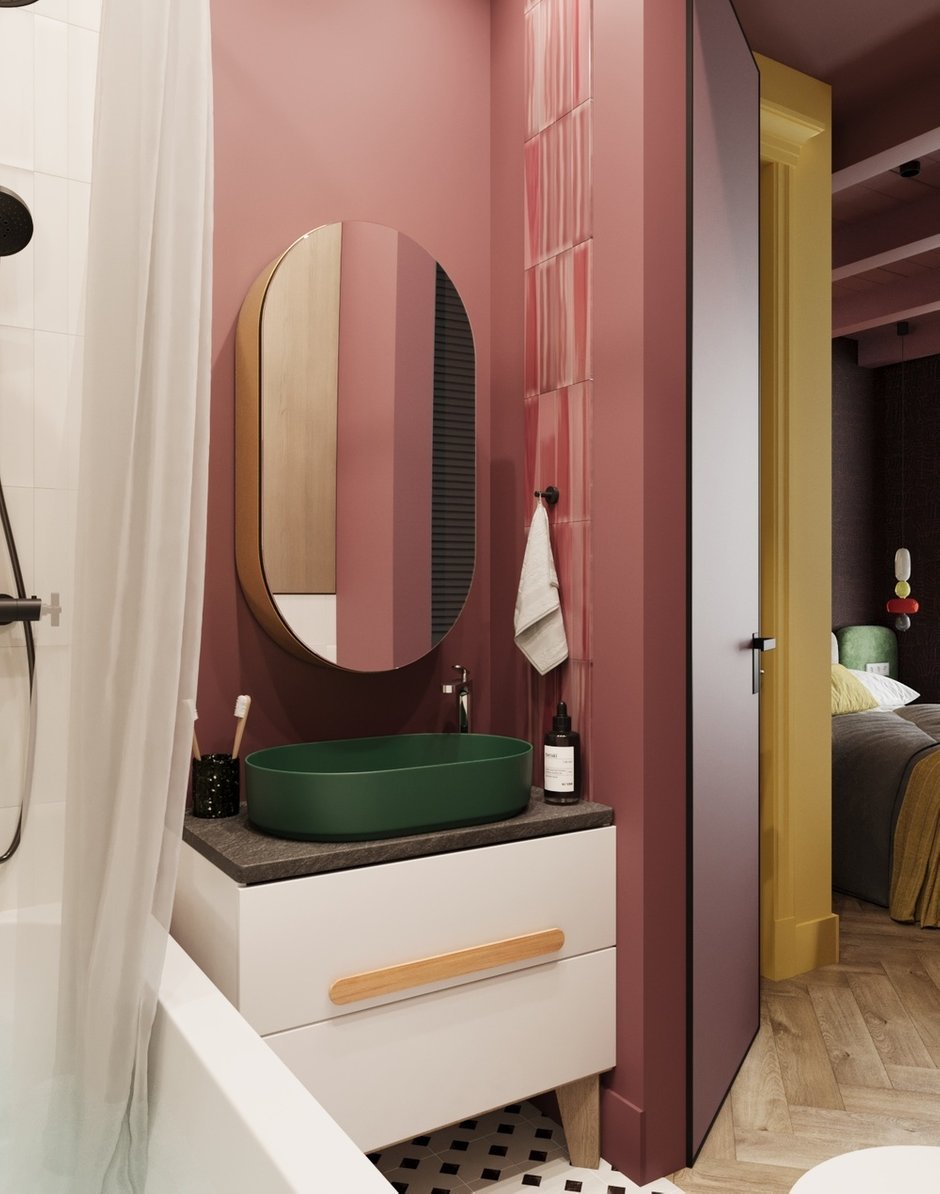 Фотография:  в стиле , Квартира, Проект дня, Москва, 1 комната, 40-60 метров, современный с элементами эклектики, фото интерьера, дизайн интерьера фото – фото на INMYROOM