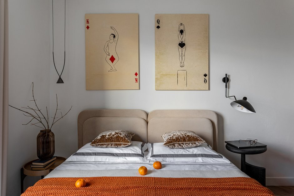 Фотография: Спальня в стиле Современный, Эклектика, Винтажный, Квартира, Проект дня, Москва, Сара Михайлова – фото на INMYROOM