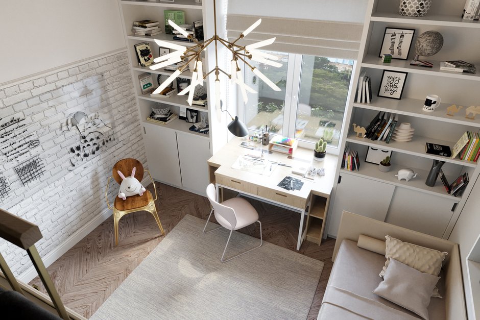 Фотография: Детская в стиле Современный, Квартира, Проект недели, Москва, Светлана Старцева, Сталинка, 3 комнаты, 60-90 метров – фото на INMYROOM