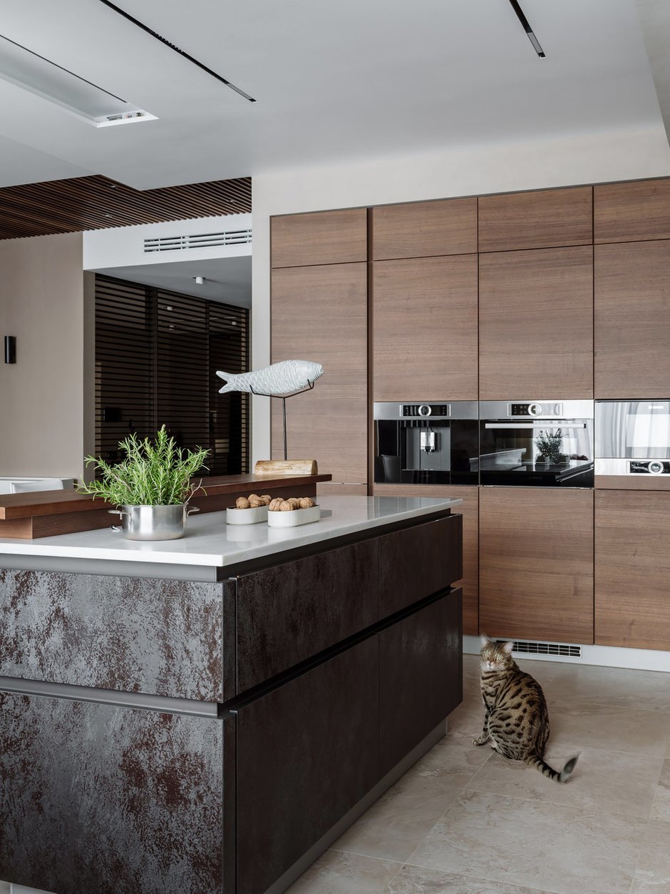 Фотография: Кухня и столовая в стиле Современный, Квартира, Проект недели, Москва, 4 и больше, Более 90 метров, Нина Шуберт – фото на INMYROOM