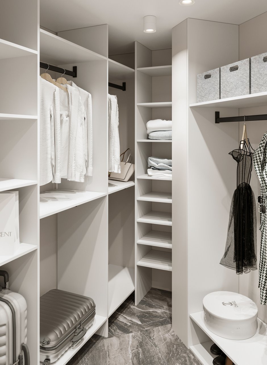 Фотография: Гардеробная в стиле Современный, Квартира, Проект недели, Москва, 4 и больше, Более 90 метров, MR.BURO – фото на INMYROOM