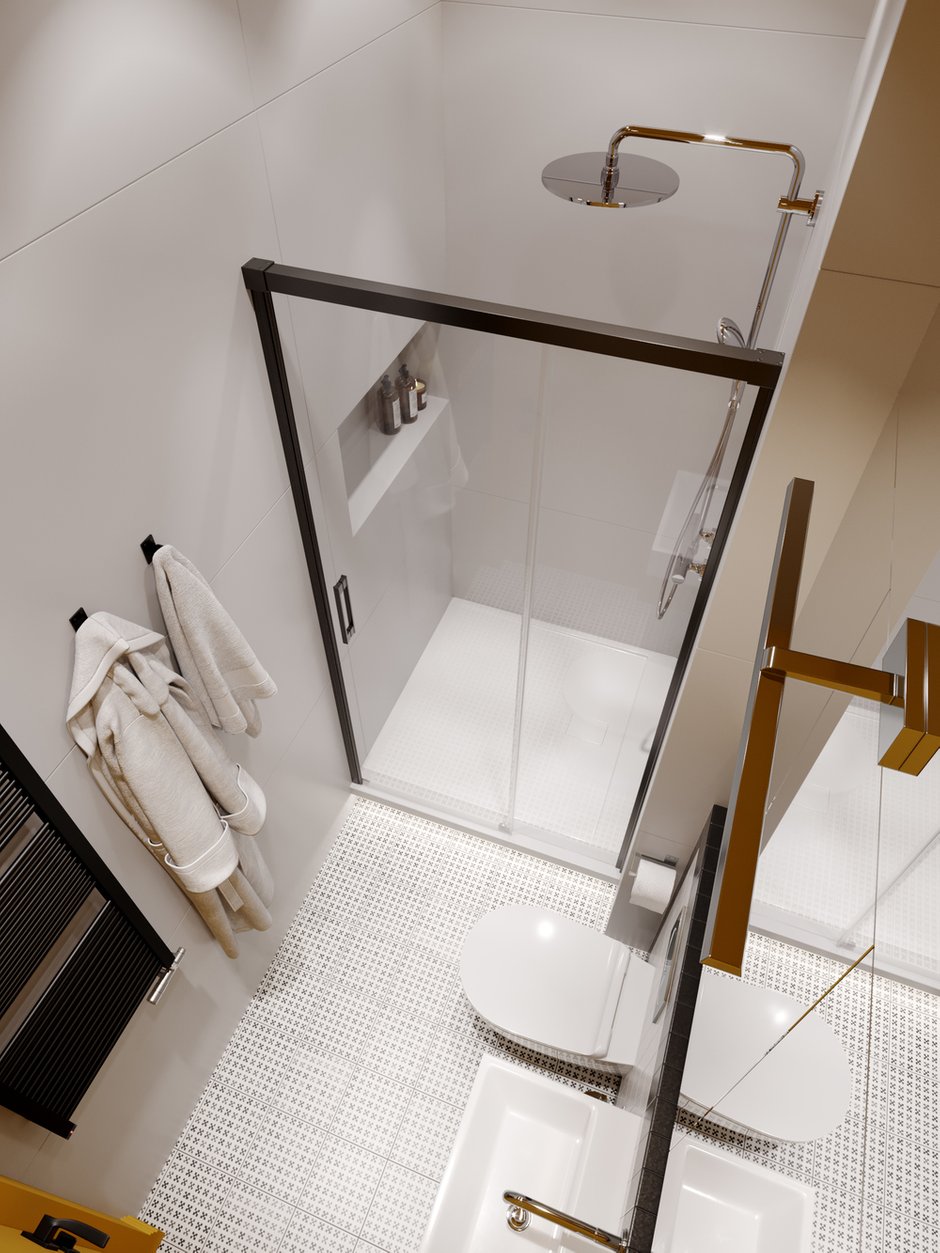 Фотография: Ванная в стиле Современный, Квартира, Проект недели, Москва, 4 и больше, Более 90 метров, Ольга Литковская – фото на INMYROOM