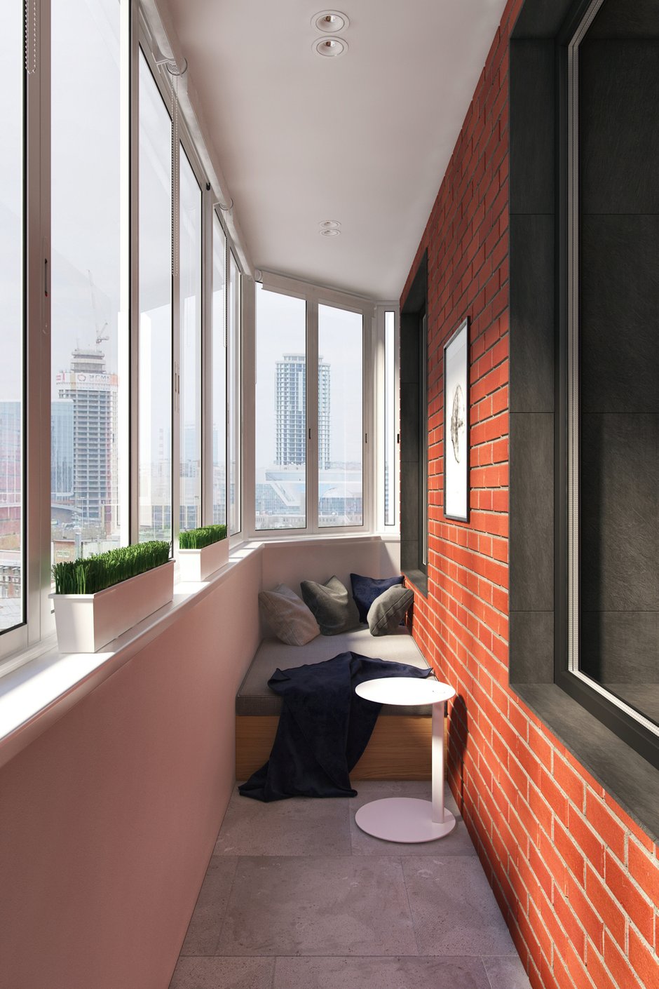 Фотография: Балкон в стиле Современный, Квартира, Проект недели, Москва, Geometrium, 3 комнаты, Более 90 метров, Монолитно-кирпичный, ЖК «Александр» – фото на INMYROOM