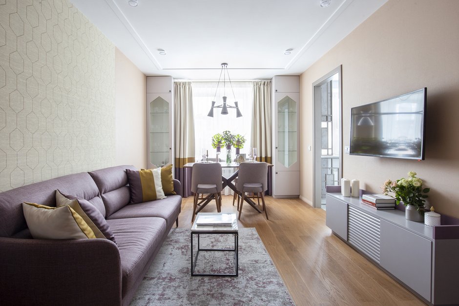 Фотография: Гостиная в стиле Современный, Квартира, Проект дня, Санкт-Петербург, Кирпичный дом, 3 комнаты, 40-60 метров, Елена Пылина – фото на INMYROOM