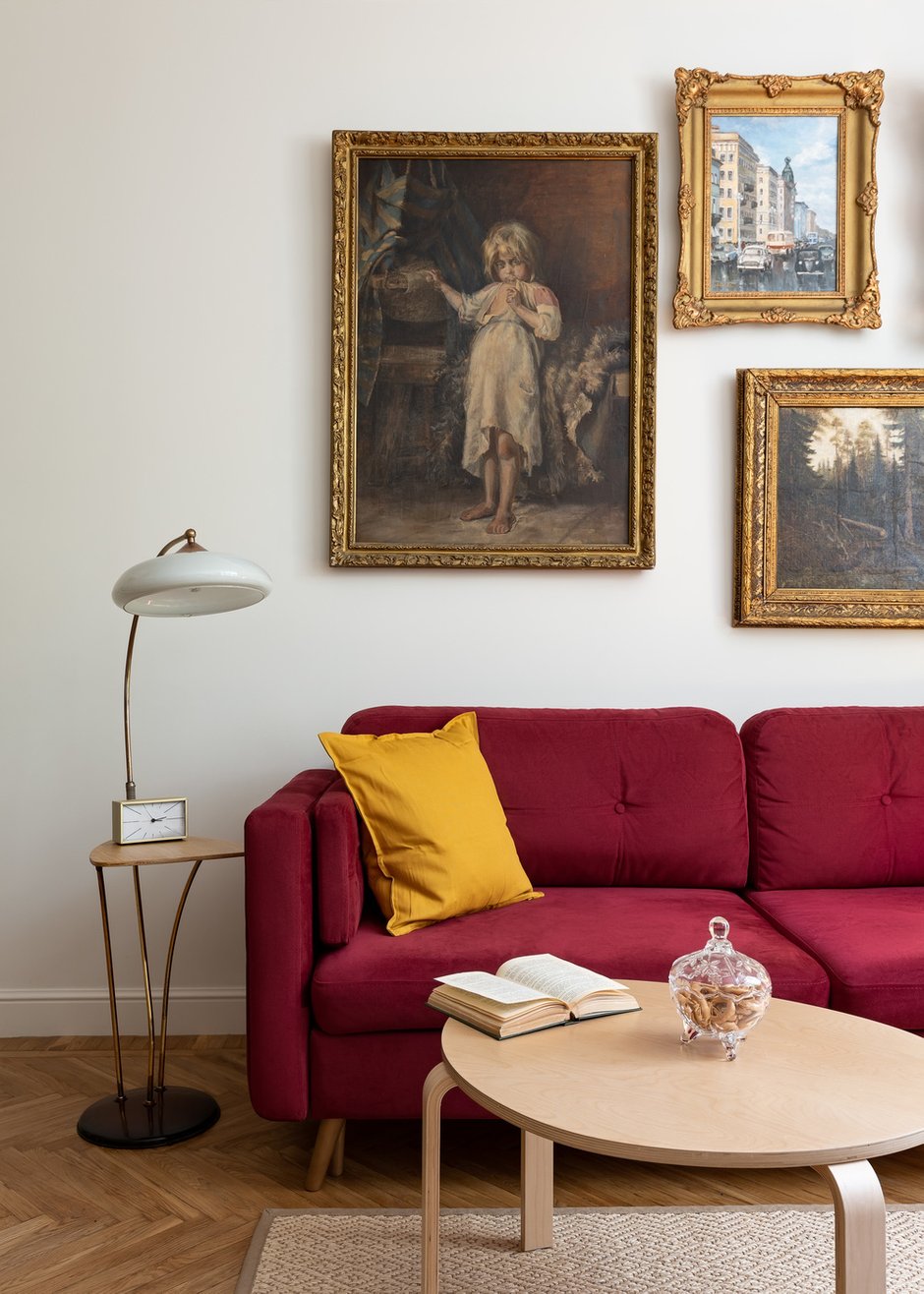 Фотография: Гостиная в стиле Скандинавский, Эклектика, Квартира, Проект недели, Санкт-Петербург, 1 комната, до 40 метров, Екатерина Белоконь – фото на INMYROOM