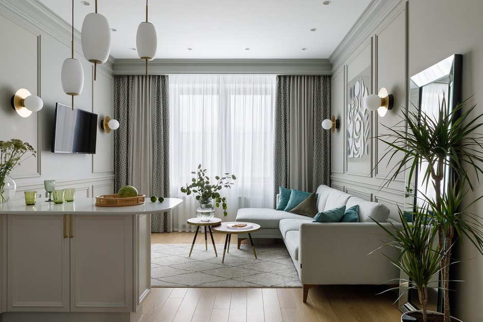 Фотография:  в стиле Классический, Современный, Квартира, Проект дня, Санкт-Петербург, 2 комнаты, 40-60 метров, Маргарита Остерман – фото на INMYROOM