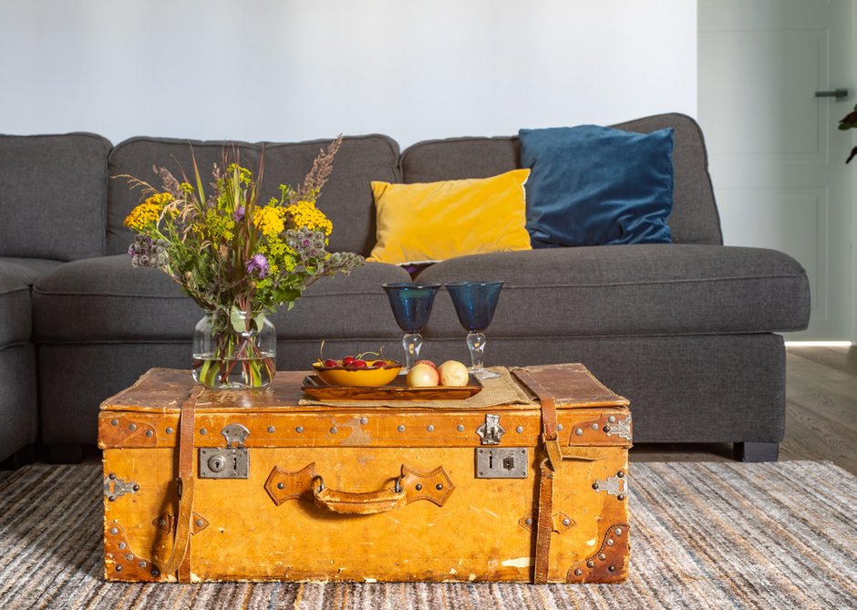 Фотография: Гостиная в стиле Современный, Квартира, Проект недели, Москва, Монолитный дом, 4 и больше, Более 90 метров, Евгения Козюкова – фото на INMYROOM