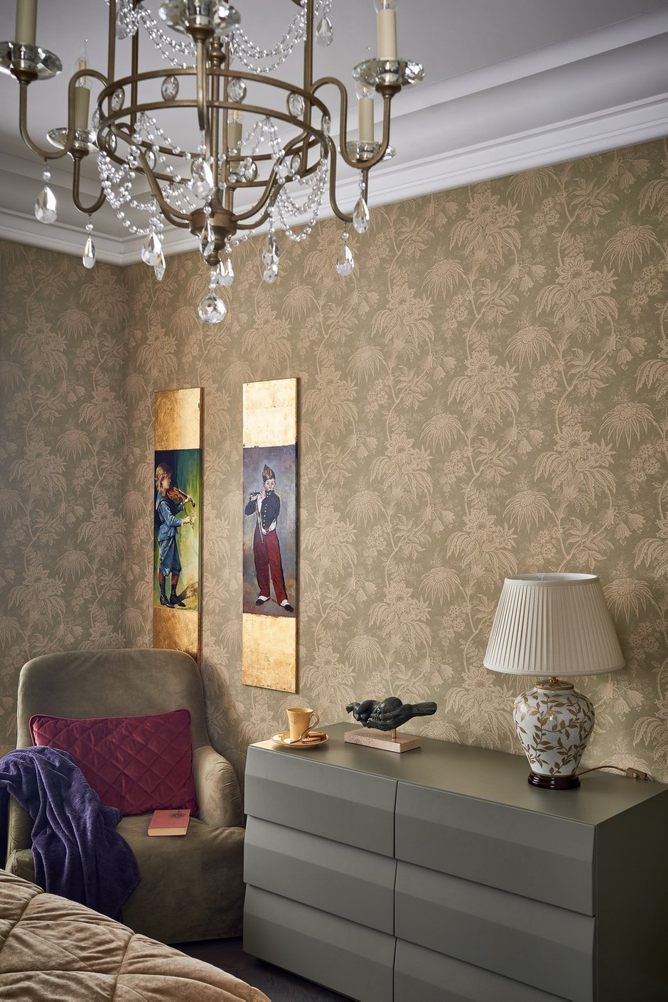 Фотография: Спальня в стиле Классический, Современный, Эклектика, Квартира, Проект недели, Калининград, 4 и больше, Более 90 метров, Виктория Лазарева – фото на INMYROOM