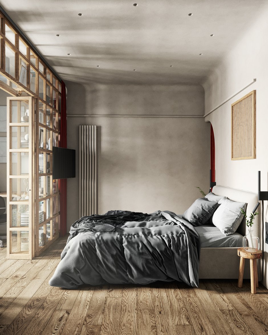 Фотография: Спальня в стиле Современный, Эклектика, Квартира, Проект недели, Санкт-Петербург, ToTaste Studio, 3 комнаты, 60-90 метров – фото на INMYROOM