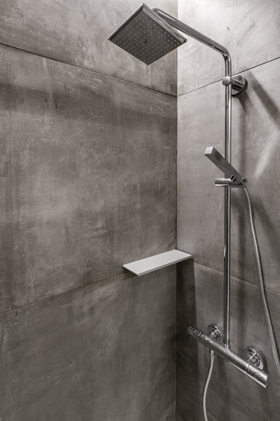 Фотография: Ванная в стиле Минимализм, Квартира, Студия, Проект недели, Москва, Дарья Бутахина, Александр Кудимов, Монолитный дом, 40-60 метров, архитектурная мастерская Ruetemple – фото на INMYROOM