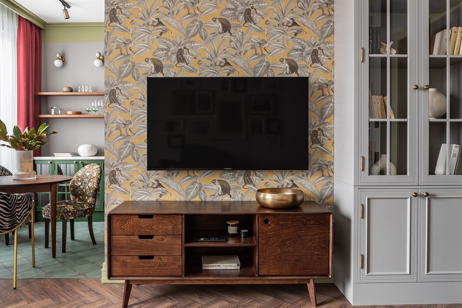 Фотография:  в стиле , Квартира, Проект дня, Москва, Фили, 2 комнаты, 40-60 метров, Валерия Анисимова, современный с элементами эклектики, Анастасия Ярышева – фото на INMYROOM