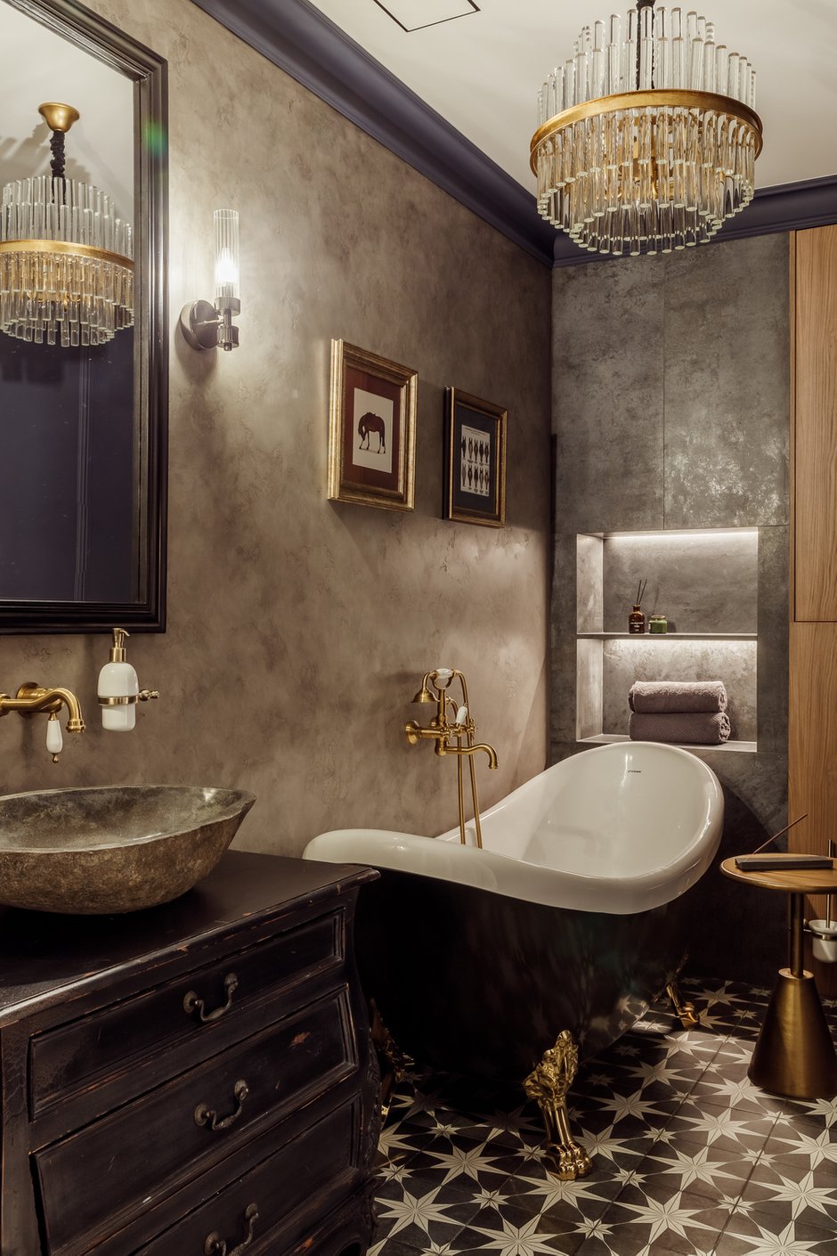 Фотография:  в стиле , Квартира, Проект дня, 3 комнаты, Более 90 метров, Тюмень, современный с элементами лофта, эклектика с элементами классики, Анна Селиванова – фото на INMYROOM