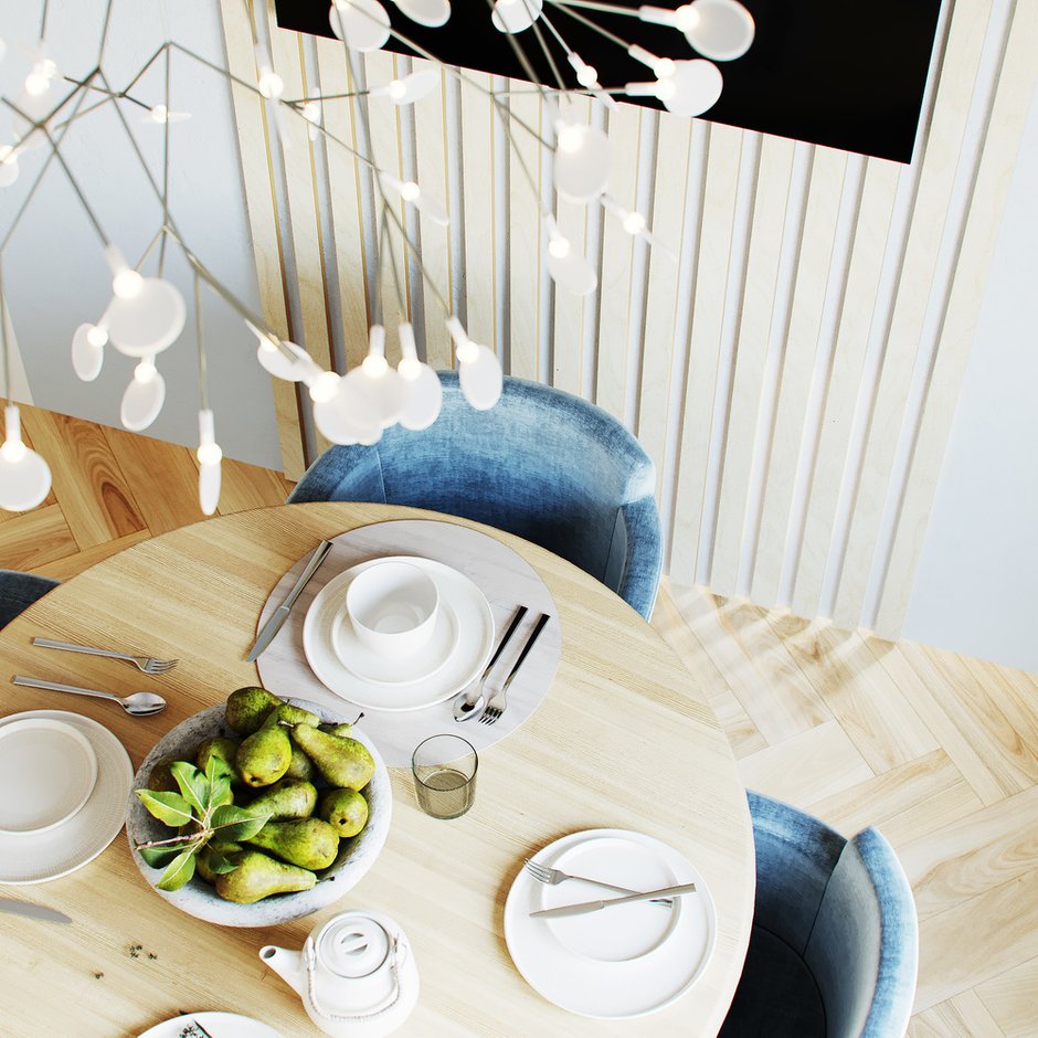 Фотография: Кухня и столовая в стиле Современный, Квартира, Минимализм, Проект недели, Санкт-Петербург, Монолитный дом, 3 комнаты, 60-90 метров, Более 90 метров, LINES – фото на INMYROOM