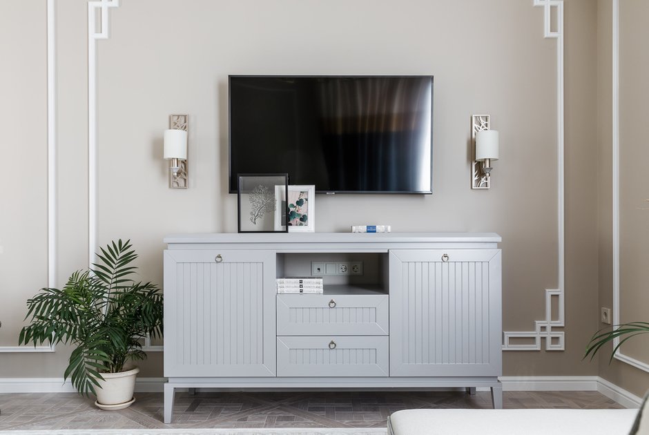 Фотография: Гостиная в стиле Классический, Квартира, Проект недели, Краснодар, 2 комнаты, 60-90 метров, Алиса Свистунова – фото на INMYROOM