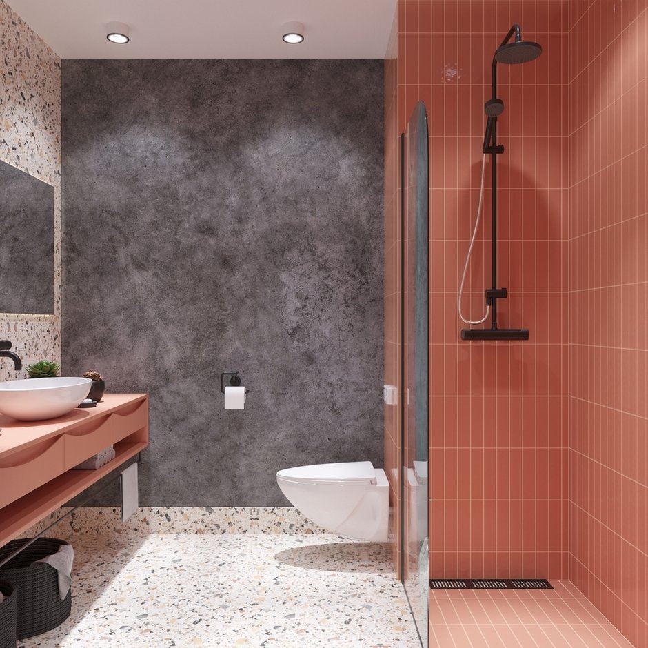 Фотография: Ванная в стиле Современный, Кухня и столовая, Гостиная, Классический, Квартира, Планировки, Декор, Проект недели, Синий, Серый, Розовый, Голубой, 2 комнаты, 40-60 метров – фото на INMYROOM