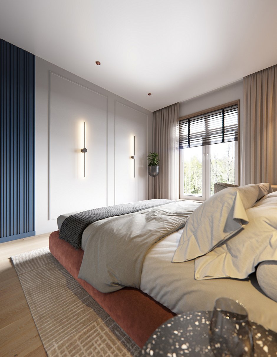 Фотография: Спальня в стиле Современный, Скандинавский, Квартира, Проект недели, Санкт-Петербург, 3 комнаты, 60-90 метров, Олег Минц, MINTS INTERIORS – фото на INMYROOM