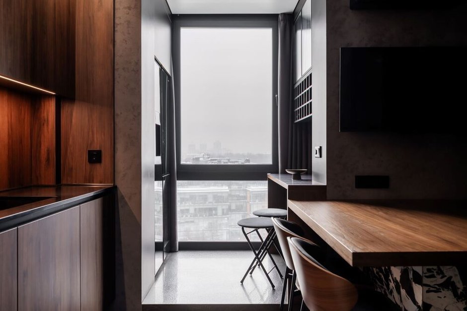 Фотография: в стиле , Малогабаритная квартира, Квартира, Проект дня, Москва, 1 комната, 40-60 метров, эклектика с элементами современного, Александр Джикаеви – фото на INMYROOM