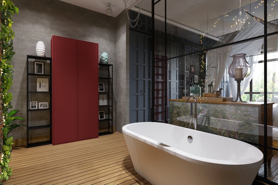 Фотография: Ванная в стиле Лофт, Квартира, Проект недели, Москва, Светлана Гаврилова, 3 комнаты, Более 90 метров – фото на INMYROOM