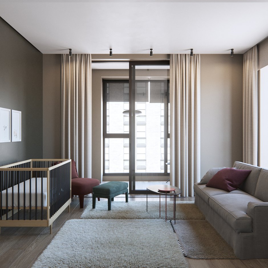 Фотография: Детская в стиле Современный, Квартира, Минимализм, Проект недели, Москва, Estima, Монолитный дом, 4 и больше, Более 90 метров, Aiya Design – фото на INMYROOM