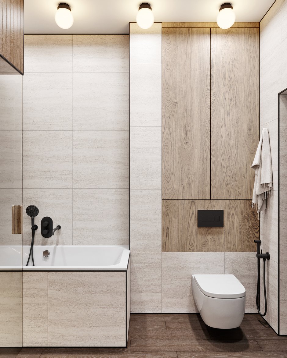 Фотография: Ванная в стиле Современный, Эклектика, Квартира, Проект недели, Санкт-Петербург, ToTaste Studio, 3 комнаты, 60-90 метров – фото на INMYROOM