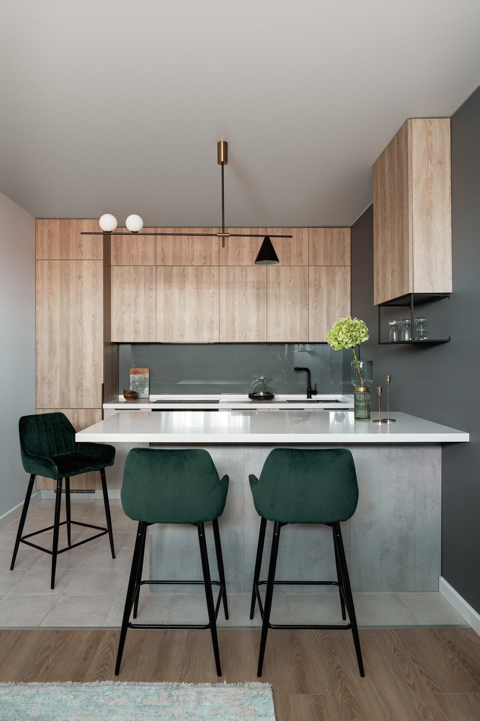 Фотография: Кухня и столовая в стиле Современный, Квартира, Проект недели, Москва, 2 комнаты, 40-60 метров, Евгения Козюкова – фото на INMYROOM