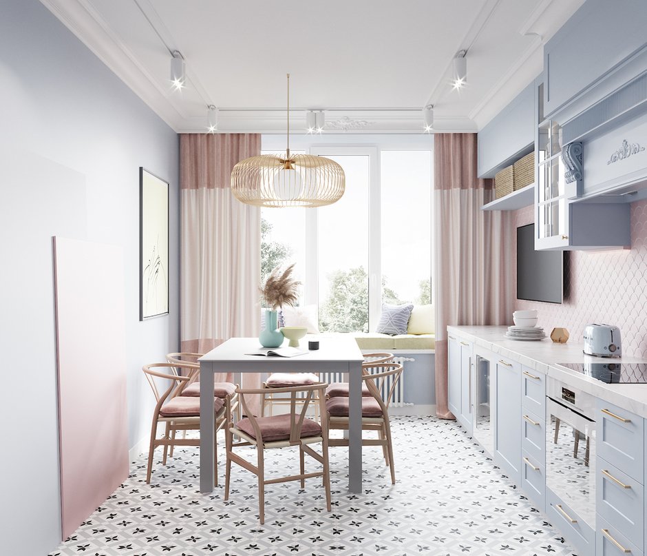 Фотография: Кухня и столовая в стиле Современный, Квартира, Проект недели, Санкт-Петербург, Елена Иванова, 3 комнаты, Более 90 метров – фото на INMYROOM